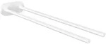 Emco round white Handtuchhalter, 2-armig, starr, 40 cm, Accessoires, 435013940, wei&szlig;