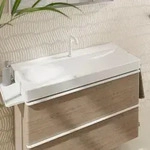 hansgrohe Xelu Q Waschbecken 100 x 48 cm ungeschliffen, mit 1 Hahnloch, Badkeramik,