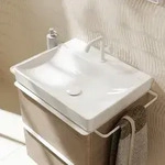 hansgrohe Xelu Q Waschbecken 60 x 48 cm ungeschliffen, mit 1 Hahnloch, Badkeramik,