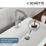Sch&uuml;tte LOS ANGELES Waschtischarmatur mit Push-Open Ablaufgarnitur, Badarmaturen,