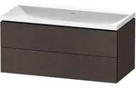 Duravit L-Cube c-shaped M&ouml;belset mit Waschtisch ohne Hahnloch und Unterbau mit...