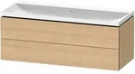 Duravit L-Cube c-shaped M&ouml;belset mit Waschtisch ohne Hahnloch und Unterbau mit...