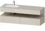 Duravit Collection One Einbauwaschtisch links mit Konsolenwaschtischunterbau 160 x 60
