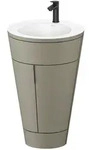 Duravit Starck 1 c-bonded Waschtisch mit Unterschrank bodenstehend, 2 T&uuml;ren und