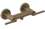 Kludi NOVA FONTE Puristic Zweigriff-Brausearmatur, Badarmaturen, 20710N115, brushed