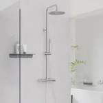 Sch&uuml;tte AQUADUCT &Uuml;berkopf-Brauseset mit Thermostatarmatur, Badarmaturen, chrom
