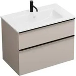 burgbad Eqio Waschtischkombination mit Keramik-Waschtisch Slim, 82 cm, mit