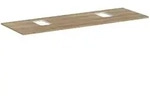 hansgrohe Xelu Q Konsole mit 2 Ausschnitten 156 x 55 cm, f&uuml;r Aufsatzwaschtisch mit