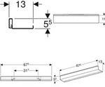 Geberit iCon Wandablage 67,5 cm, Badm&ouml;bel, 502.327.01.3, wei&szlig; / pulverbeschichtet