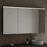 burgbad Eqio Spiegelschrank mit LED-Aufsatzleuchte 140 cm Rechts, Badm&ouml;bel,