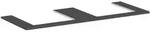 hansgrohe Xelu Q Konsole mit 2 Ausschnitten 136 x 55 cm, f&uuml;r Aufsatzwaschtisch