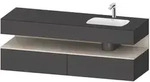 Duravit Collection One Einbauwaschtisch rechts mit Konsolenwaschtischunterbau 160 x