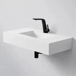 Steinberg Serie 444 Wandwaschtisch aus Mineo Stone 80 x 40 cm, Badkeramik, matt...