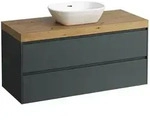 LAUFEN LANI Waschtischplatte mit Ausschnitt mitig mit Unterschrank 120 cm mit 2