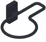 Giese Gifix 21. F&ouml;hnhalter mit Gl&auml;tteisenhalter, Accessoires, 21038-14, schwarz
