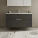 burgbad Eqio Waschtischkombination mit Keramik-Waschtisch Slim, 122 cm, mit...