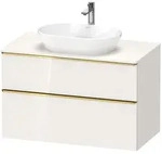 Duravit D-Neo Konsolenwaschtischunterbau 100 x 66,4 cm, 2 Ausz&uuml;ge, Griff gold