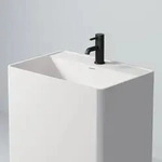 Steinberg Serie 445 Standwaschtisch aus Mineo Stone 60 x 42 cm, Badkeramik, matt