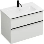 burgbad Eqio Waschtischkombination mit Keramik-Waschtisch Slim, 82 cm, mit