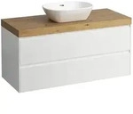 LAUFEN LANI Waschtischplatte mit Ausschnitt mitig mit Unterschrank 120 cm mit 2