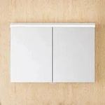 burgbad Lin20 Spiegelschrank mit LED-Beleuchtung, 100 cm, 2 Spiegelt&uuml;ren,...