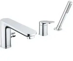 Duravit Wave 3-Loch Wannenarmatur, Badarmaturen, chrom gl&auml;nzend