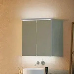 Schneider BORDO TW Spiegelschrank ALU1 60/2/TW/R 59,5 x 73,1 cm, Steckdose...