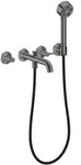 AXOR One 3-Loch Wannenarmatur UP f&uuml;r Wandmontage mit Hebelgriffen und Handbrause,