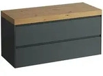 LAUFEN LANI Waschtischplatte ohne Ausschnitt mit Unterschrank 120 cm mit 2