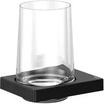 Keuco EDITION 11 Black Selection Glashalter mit Echtkristallglas, Accessoires,