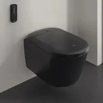 Villeroy & Boch ViClean Dusch-WC Supreo Select CeramicPlus, Badkeramik, pure black