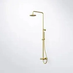 Steinberg Serie 100 Brauseset mit Thermostatarmatur, Badarmaturen, brushed gold