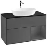 Villeroy & Boch Finion Waschtischunterschrank 100 cm mit Regalelement rechts,