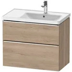 Duravit D-Neo Waschtischunterbau f&uuml;r Becken rechts 78,4 x 62,5 cm, 2 Ausz&uuml;ge,...