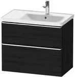 Duravit D-Neo Waschtischunterbau f&uuml;r Becken rechts 78,4 x 62,5 cm, 2 Ausz&uuml;ge,...
