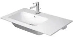 Duravit ME by Starck Waschtisch 83 x 49 cm, mit &Uuml;berlauf, mit 1 Hahnloch,...