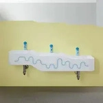 Geberit Bambini Spiel- und Waschlandschaft, 3 Waschpl&auml;tze, tieferes Becken rechts,