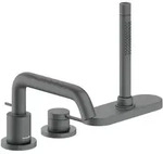 hansgrohe Tecturis S 3-Loch Einhebel-Wannenrandarmatur mit Schlauchbox (sBox),