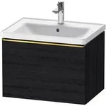 Duravit D-Neo Waschtischunterbau 63,4 x 44 cm, 1 Auszug, Griff gold poliert,