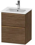 Duravit D-Neo Waschtischunterbau 51 x 62,5 cm, 2 Ausz&uuml;ge, Griff bronze...