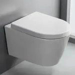 Kronenbach Tube Wand-WC-Set sp&uuml;lrandlos inkl. WC-Sitz wrapover, Badkeramik,
