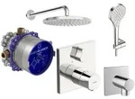 Hansa HANSALIVING Thermostat Duschsystem Komplettset, Badarmaturen,...