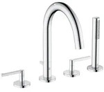 Kludi NOVA FONTE Puristic 4-Loch Wannenf&uuml;ll- und Brausearmatur, Badarmaturen,