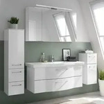 Pelipal Serie 6005 Badm&ouml;bel-Set 122 cm, inkl. Spiegelschrank, Highboard und