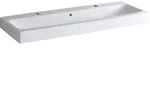 Geberit iCon Waschtisch 120 cm mit 2 Hahnl&ouml;chern 124020000, Badkeramik, wei&szlig;