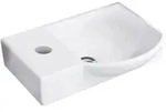 Fackelmann SBC G&auml;ste-WC Keramikbecken 45 x 32 cm, Becken rechts, Hahnloch links