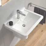 Duravit Starck 3 Waschtisch 60 cm mit 1 Hahnloch, Badkeramik, wei&szlig;