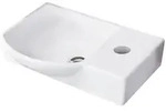 Fackelmann SBC G&auml;ste-WC Keramikbecken 45 x 32 cm, Becken links, Hahnloch...