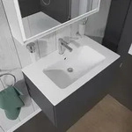 Duravit ME by Starck M&ouml;belwaschtisch 83 x 49 cm, mit &Uuml;berlauf, mit 1 Hahnloch,