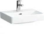 LAUFEN PRO S Handwaschbecken 45 cm, mit 1 Hahnloch, mit &Uuml;berlauf, Badkeramik, wei&szlig;